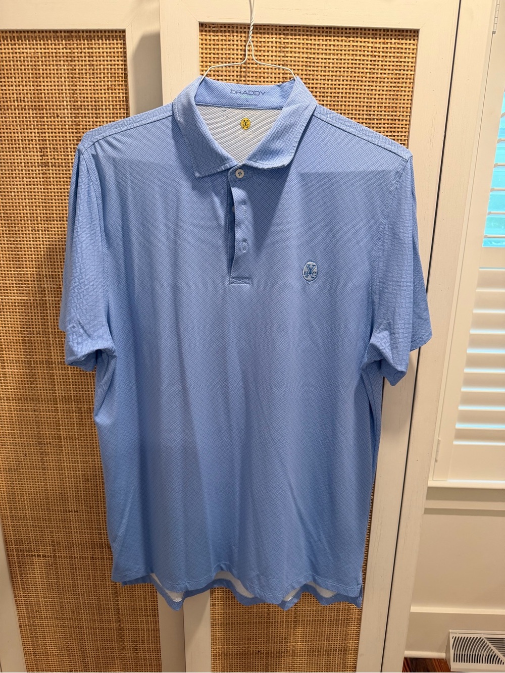 B Draddy Sport Yeamans Hall Club Polo Men’s Blue Large